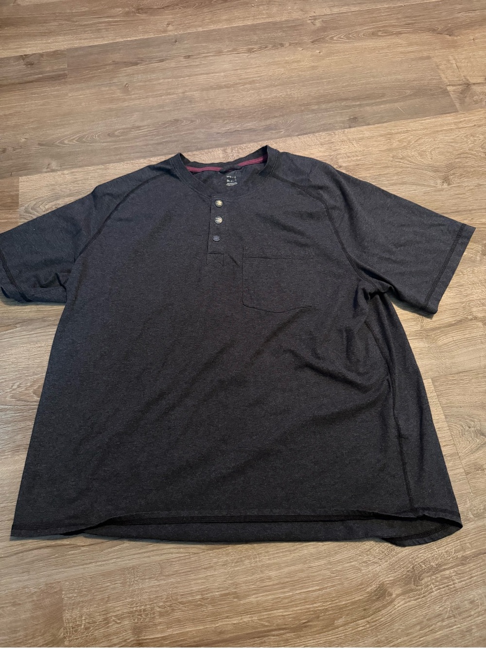 RedHead Men's Short Sleeve Henley Pocket Shirt - Black